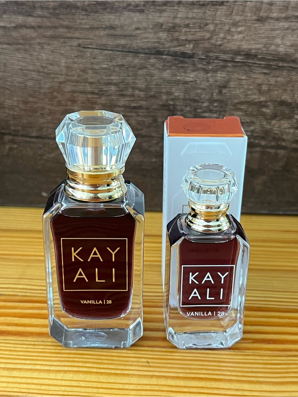 Two Kayali Vanilla 28 Eau de Parfum - 10 mL & 5 mL Bundle